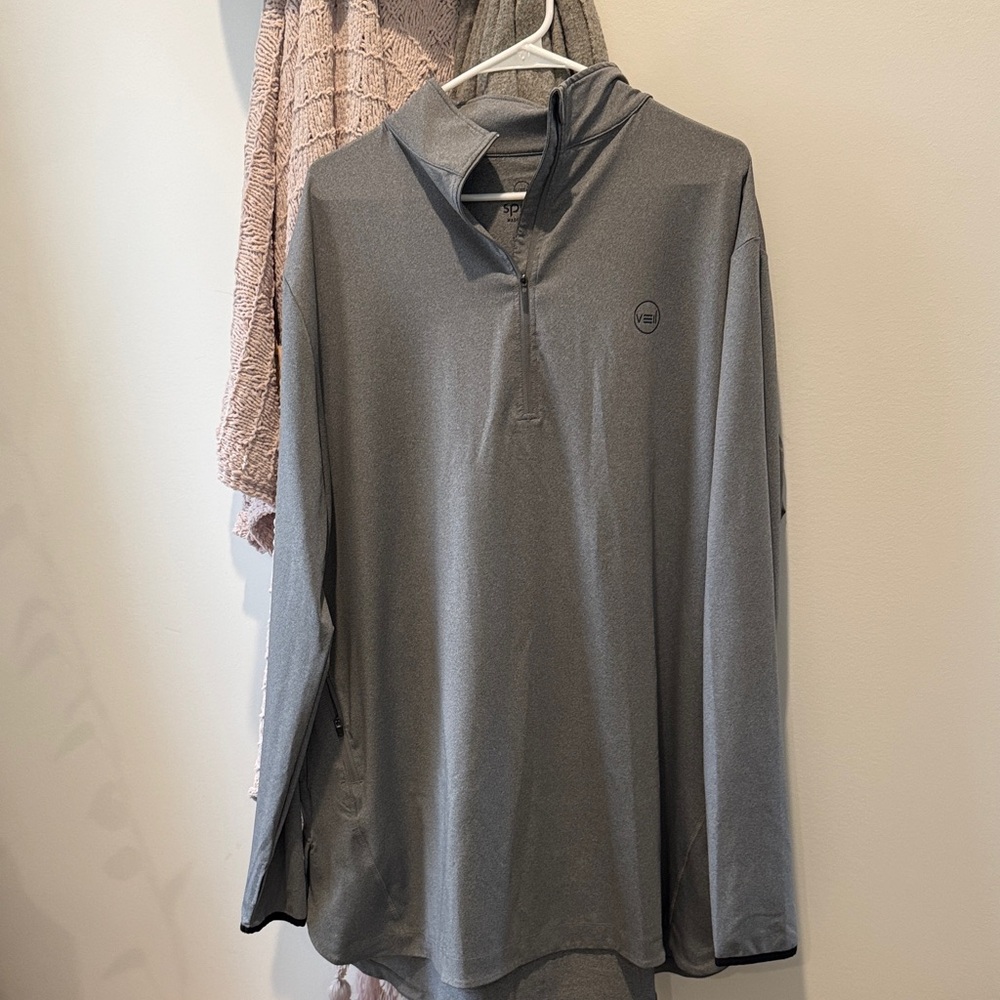 Gray Hooded Pullover